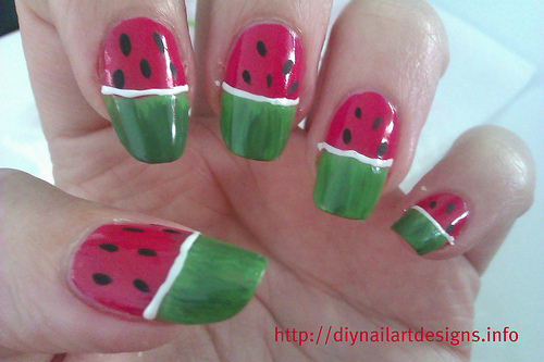 watermelon nails photo