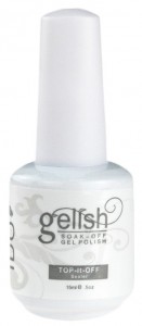 Bottle of Gelish Clear Top Coat